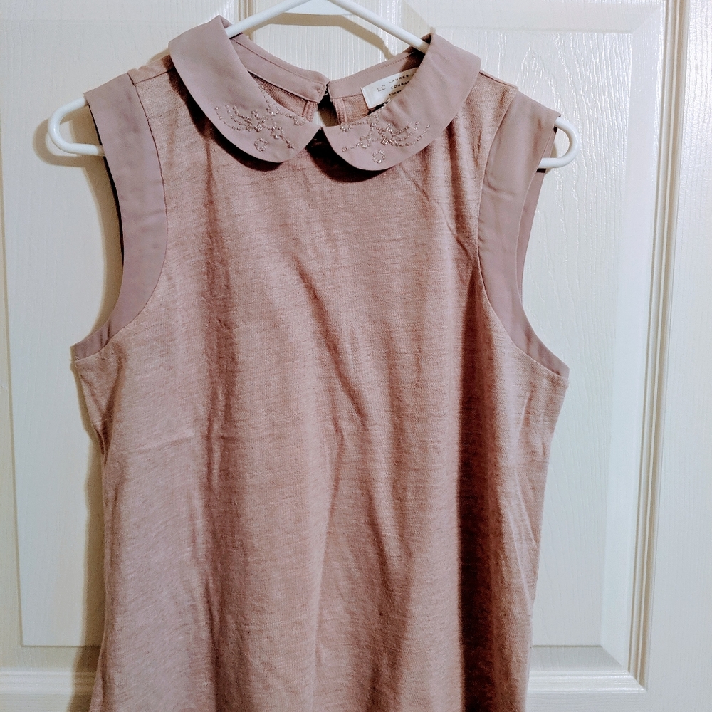 Beige Collared Top